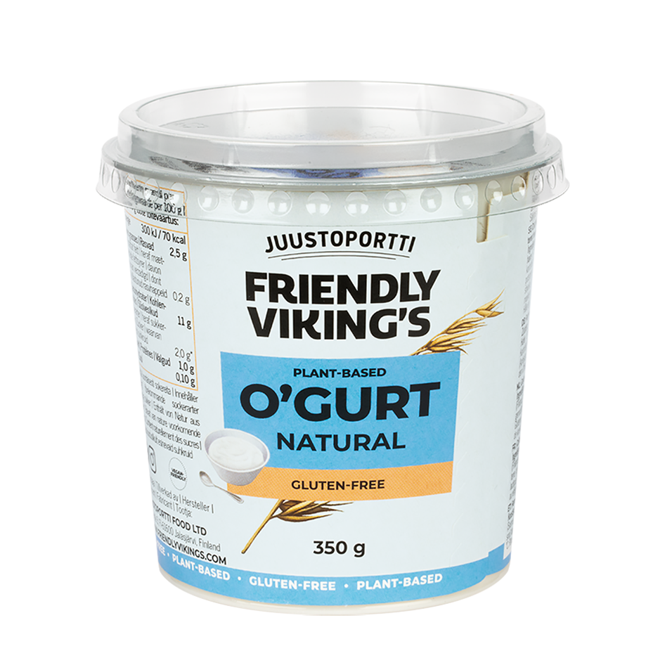 Juustoportti Friendly Viking’s O’GURT hapatettu kauravälipala maustamaton 350 g