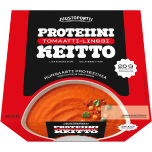 Juustoportti Proteiini-tomaatti-linssikeitto 300 g laktoositon gluteeniton