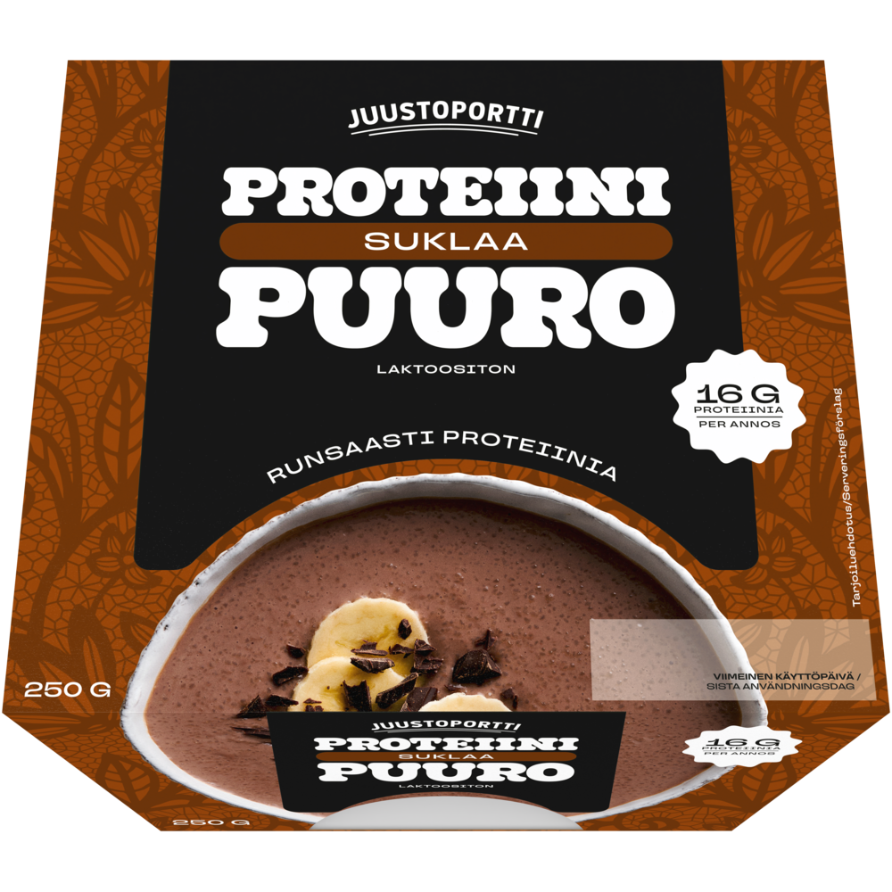 Juustoportti Proteiini-suklaapuuro 250 g laktoositon