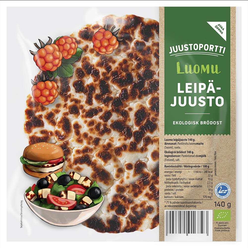 Juustoportti leipäjuusto 140 g luomu