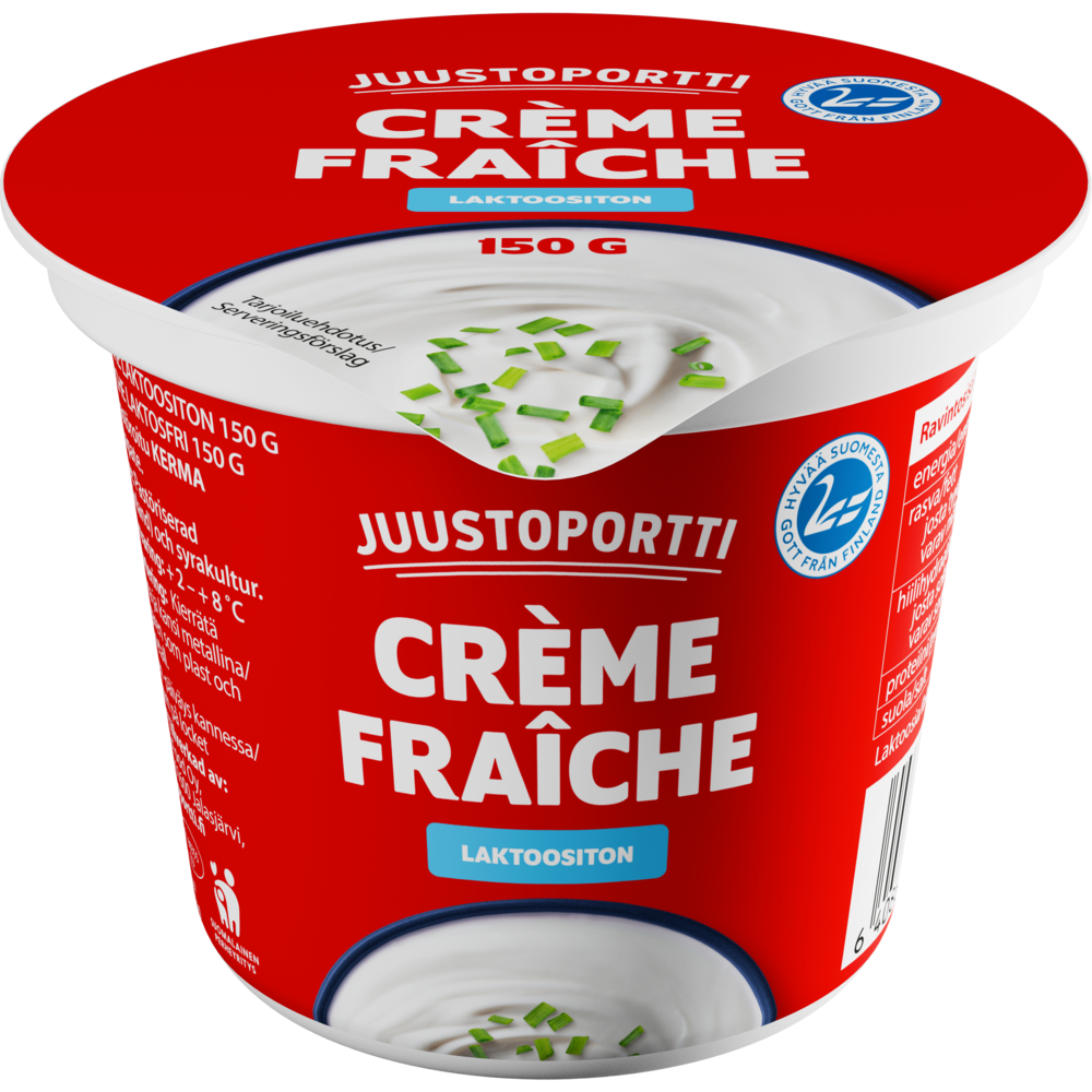 Juustoportti Crème Fraîche 150 g laktoositon