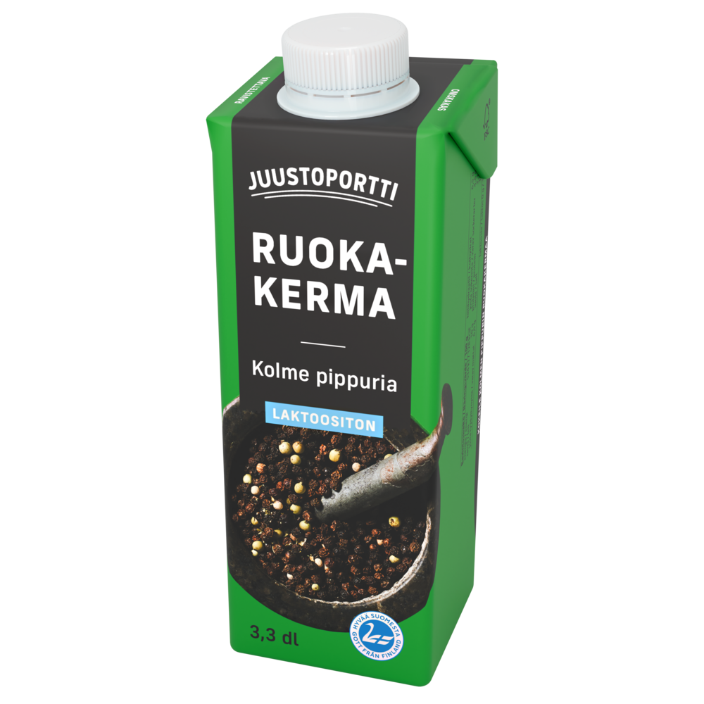 Juustoportti Ruokakerma 10 % 3,3 dl kolme pippuria laktoositon