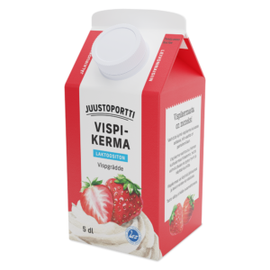 Juustoportti Vispikerma 5 dl laktoositon UHT