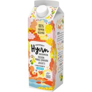 Juustoportti Hyvin jogurtti 1 kg passion-mango-banaani laktoositon