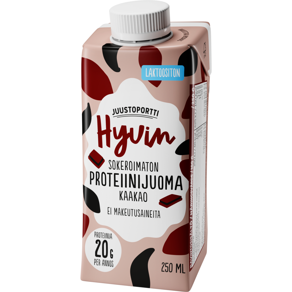 Juustoportti Hyvin proteiinijuoma 250 ml kaakao laktoositon