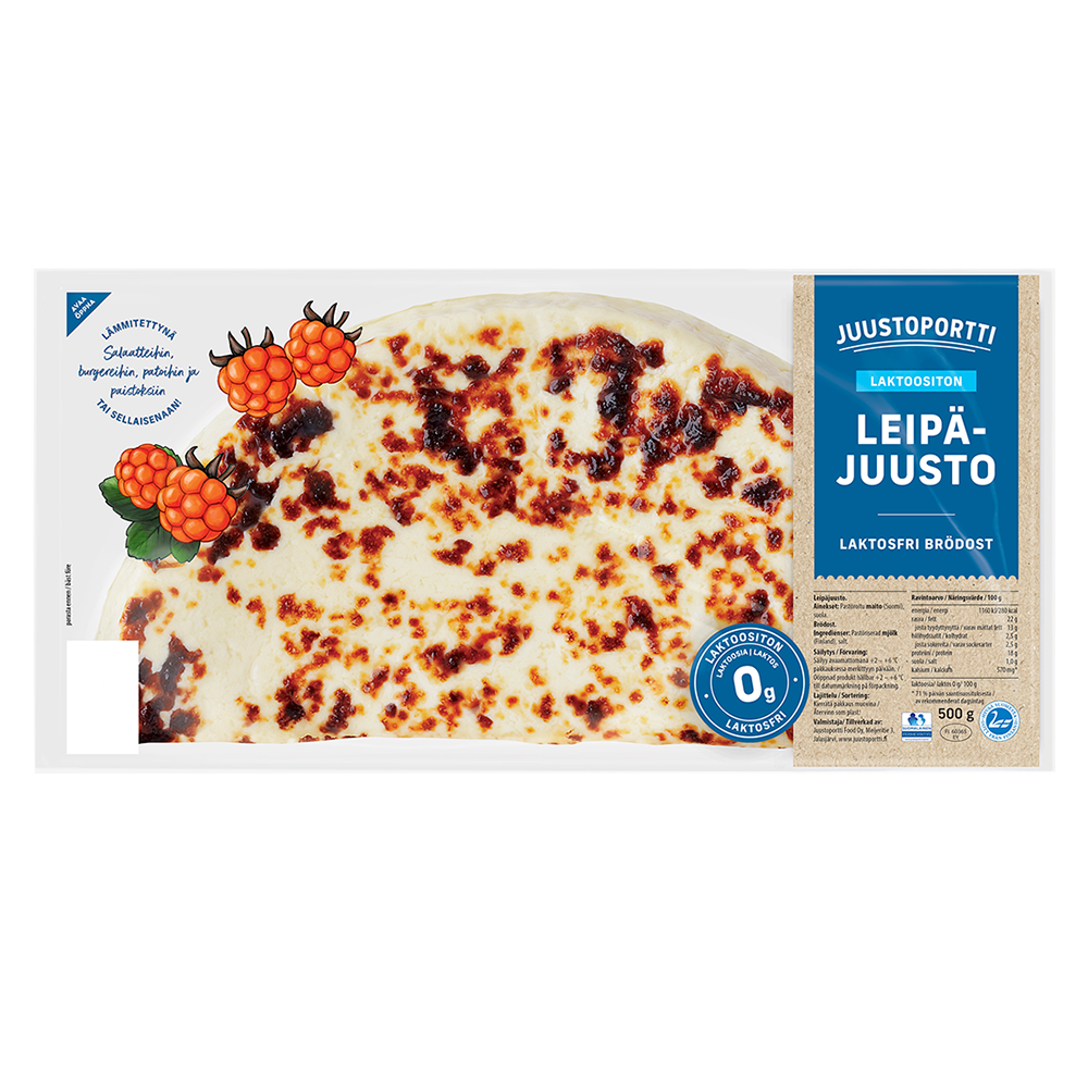 Juustoportti Leipäjuusto 500 g laktoositon