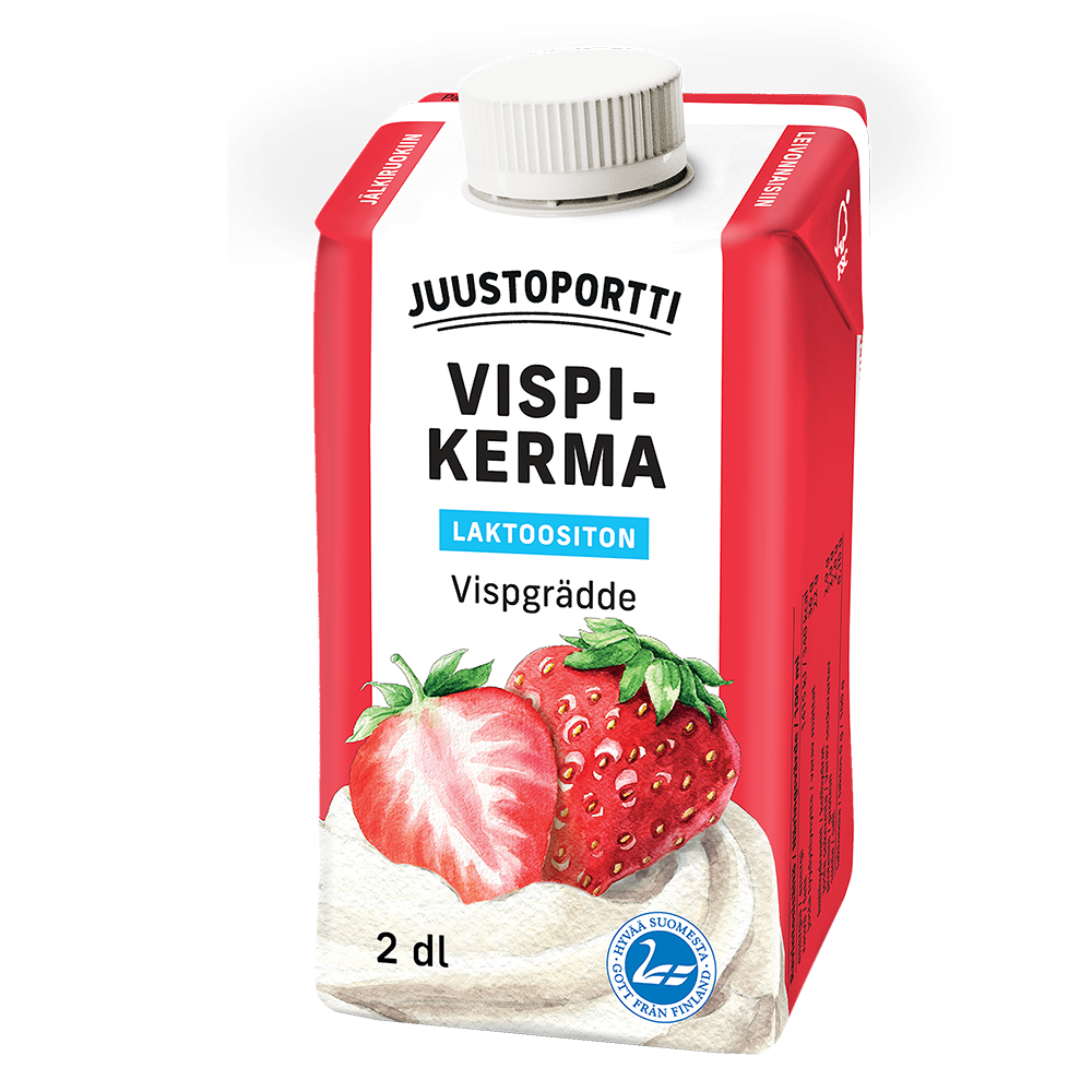 Juustoportti Vispikerma 2 dl laktoositon UHT