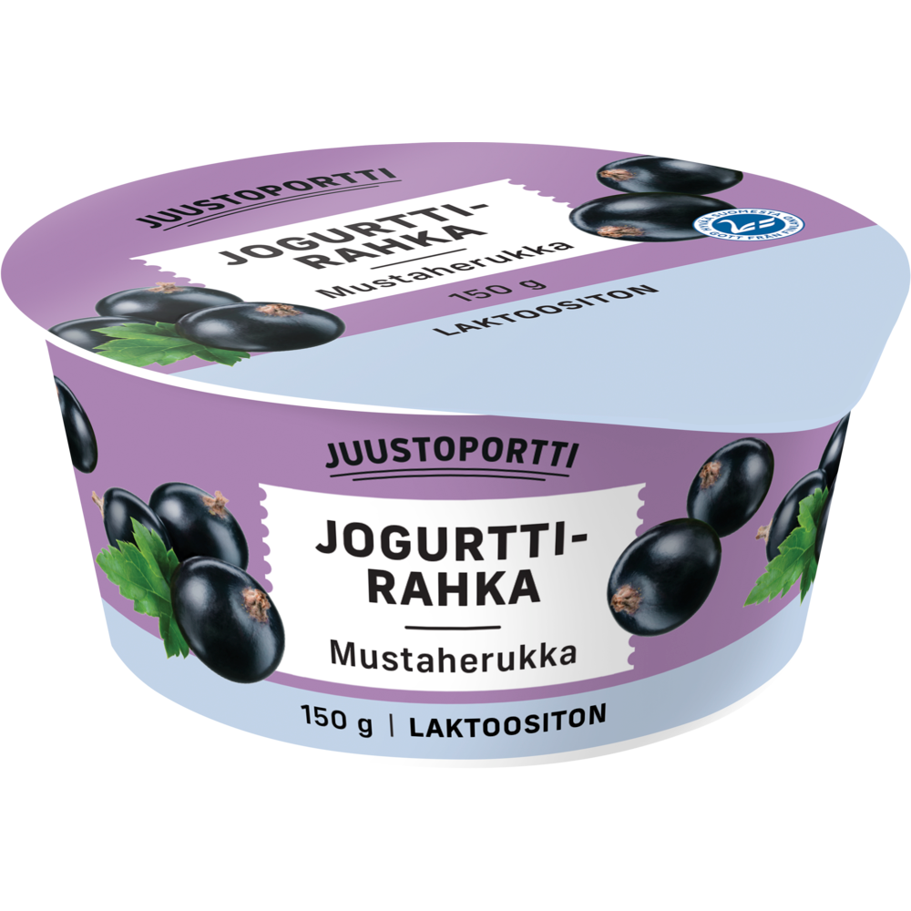 Juustoportti Jogurttirahka 150 g mustaherukka laktoositon