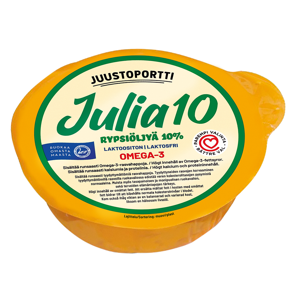 Juustoportti Julia viipaloitava rypsiöljyvalmiste 10 % 410 g