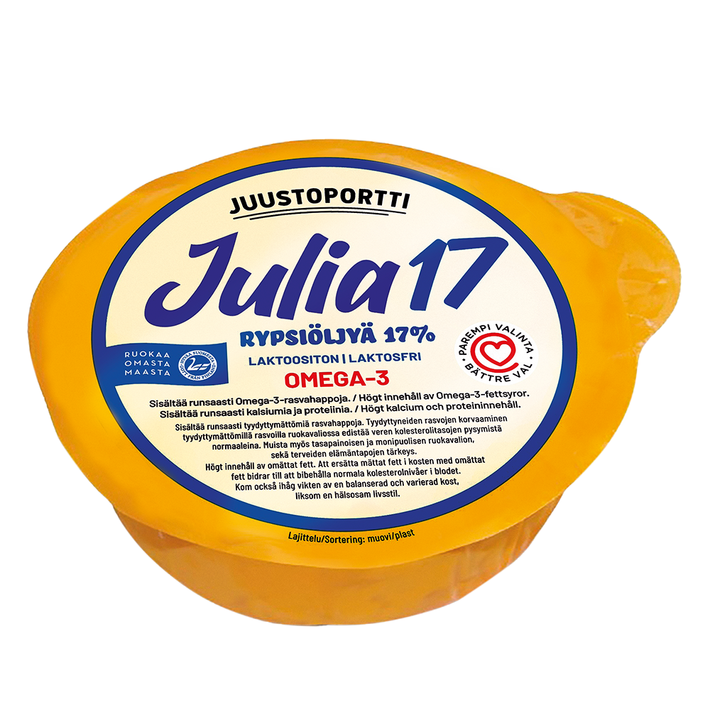 Juustoportti Julia viipaloitava rypsiöljyvalmiste 17 % 420 g