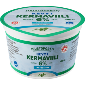 Juustoportti Kermaviili 6 % 200 g laktoositon