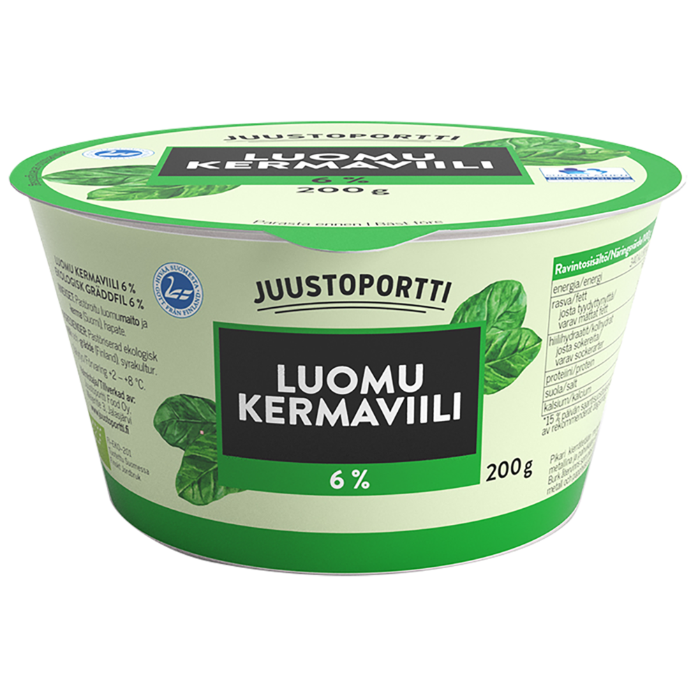 Juustoportti Luomu kermaviili 6 % 200 g
