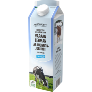 Juustoportti Vapaan lehmän AB-luonnonjogurtti 1 kg maustamaton laktoositon