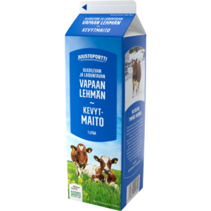 Juustoportti Vapaan lehmän kevytmaito 1 l